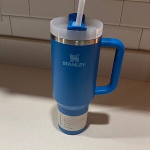 Stanley Classic Blue Tumbler with Handle and Straw
